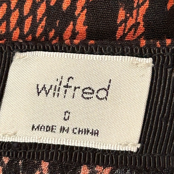 Aritzia Wilfred Midi Skirt Animal Print in Moroccan Spice / Black, size 0 - Picture 9 of 11